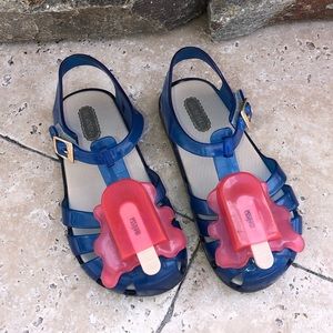 Mini Melissa Navy Blue Popsicle Sandals